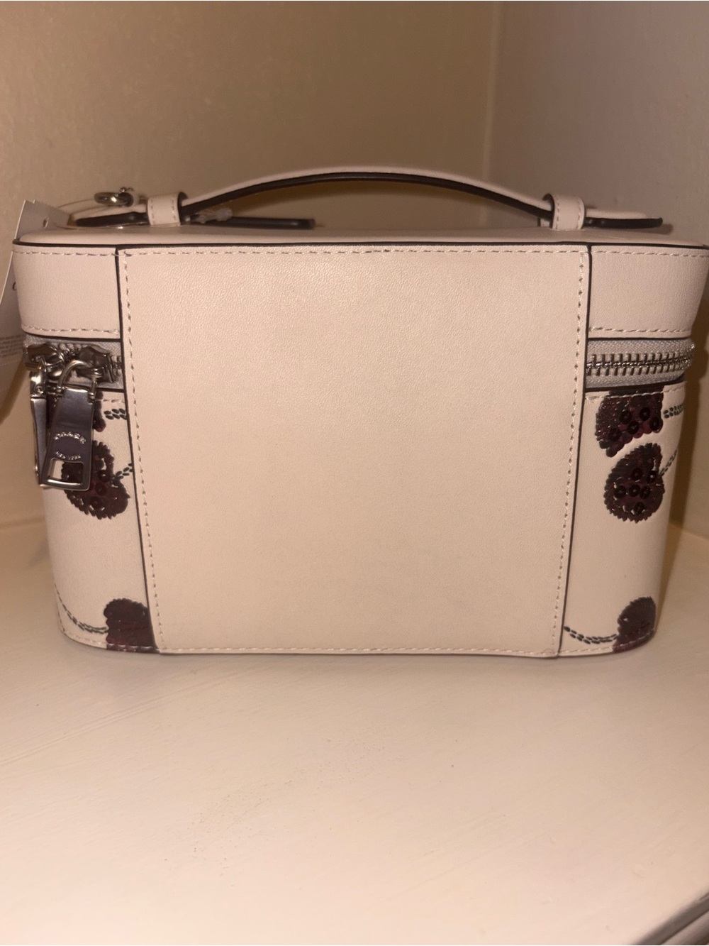 COACH Cream Cosmetic Case with Cherry Motif - Picture 4 of 4